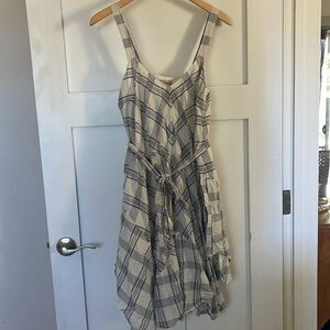 Holding Horses blue plaid dress s/xs